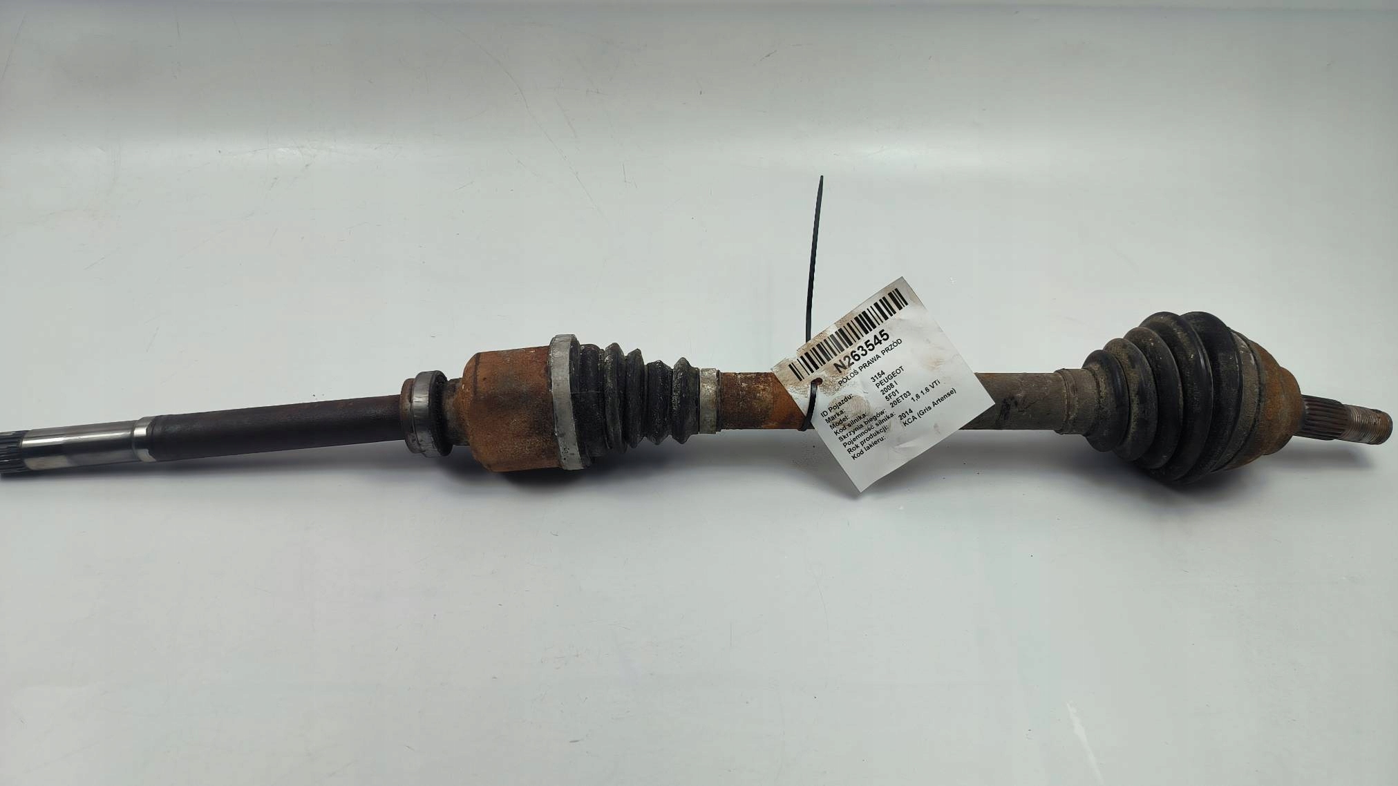 semi-axis right front 1.6 VTi PEUGEOT 2008 and