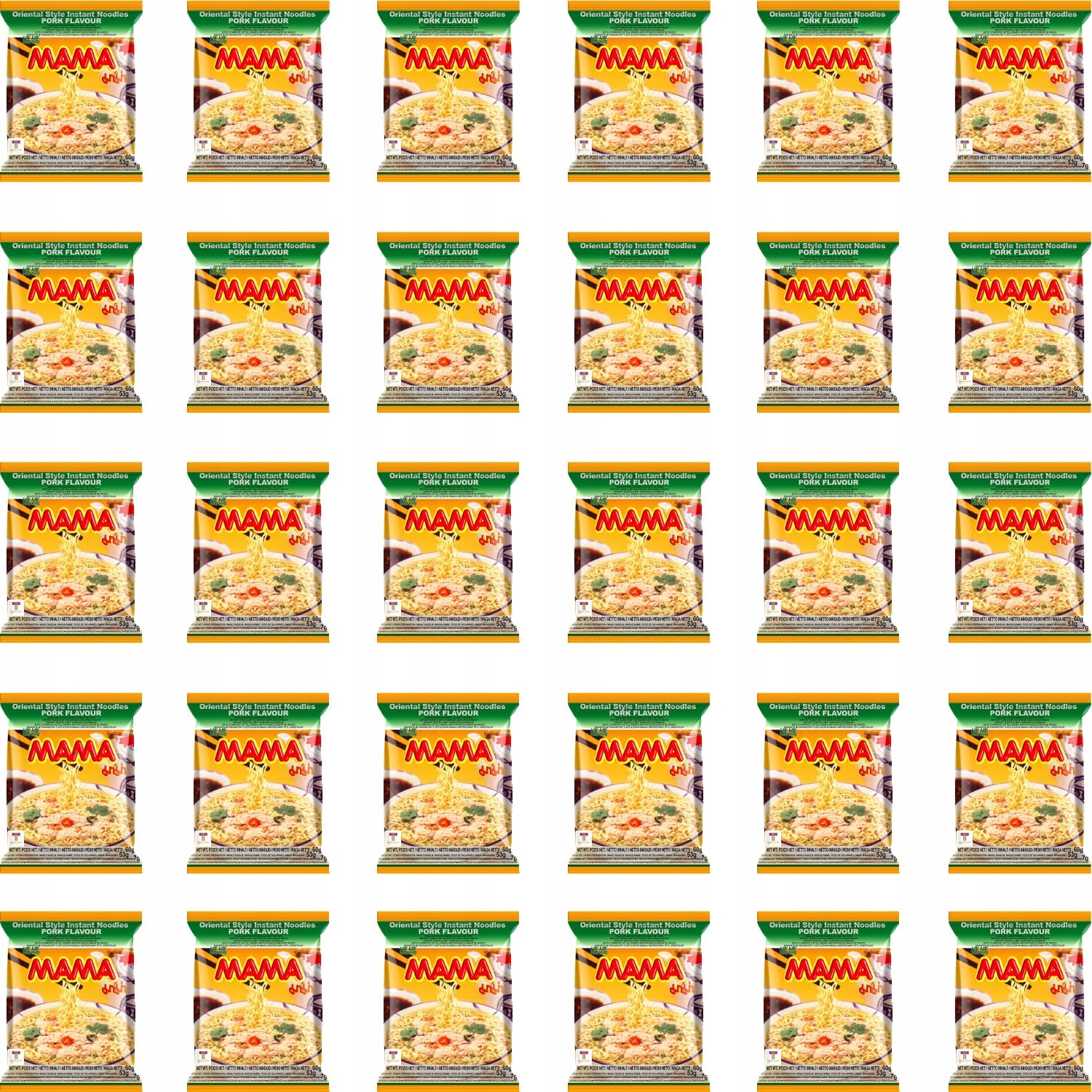 Levně Karton Thajská instantní polévka Těstoviny Příchuť vepřového masa Pork 30x60g Mama