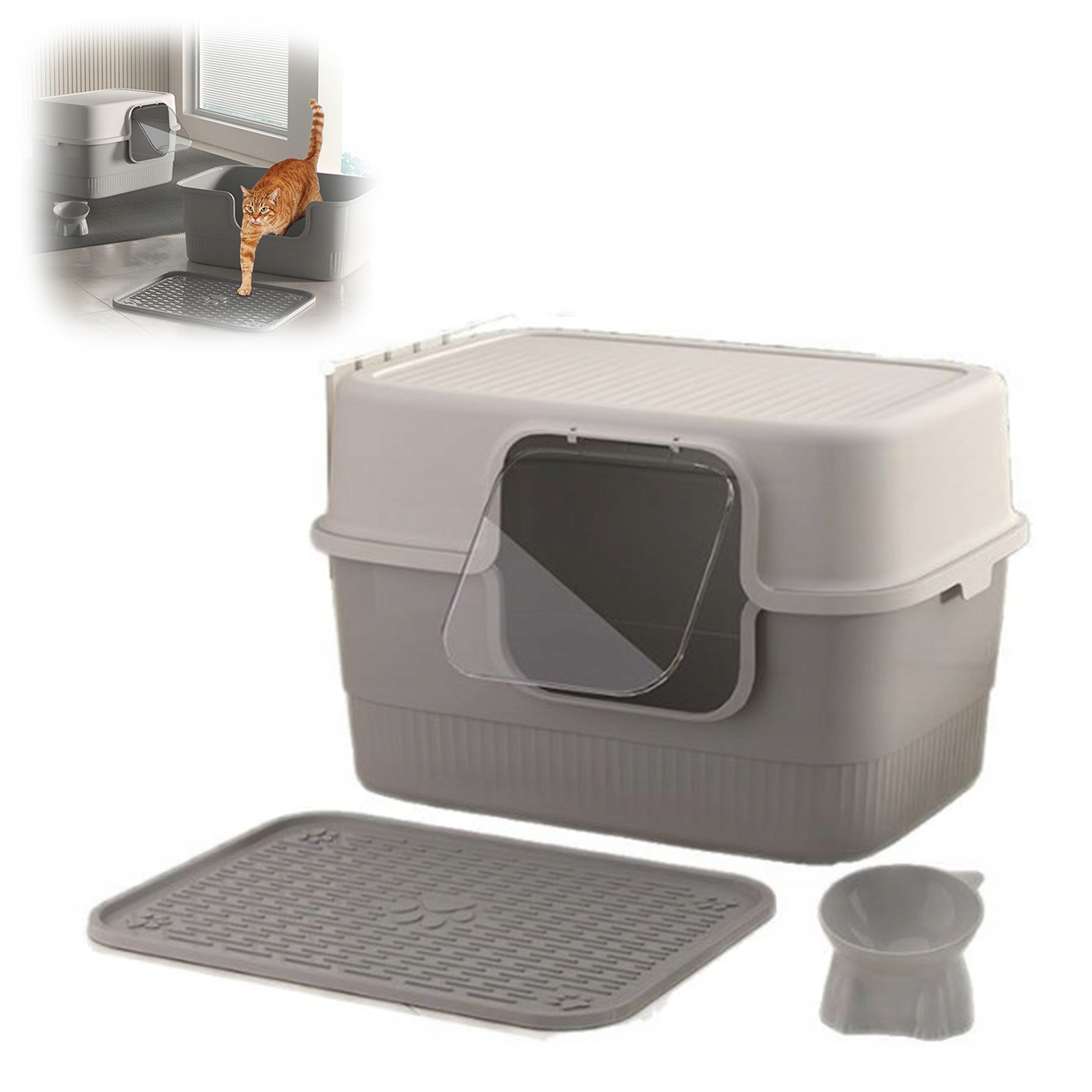 Levně Uzavřená Toaleta Pro Kočky Kočičí Toaleta Na Stelivo Pro Kočky Miska Pro Zvířata