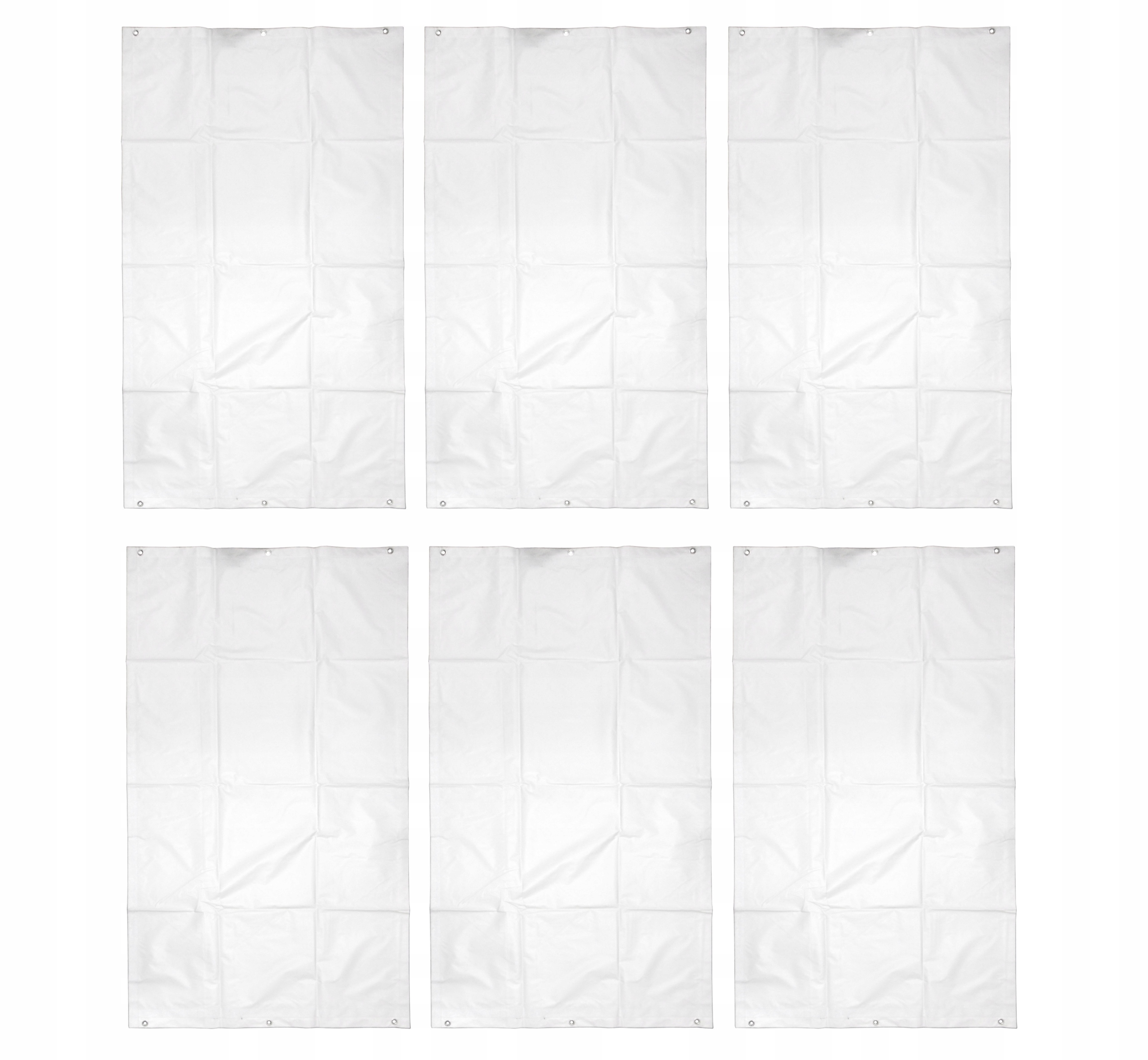 6x Bočná Stena Skladový Párty Stan Pvc 200x100 cm Biela