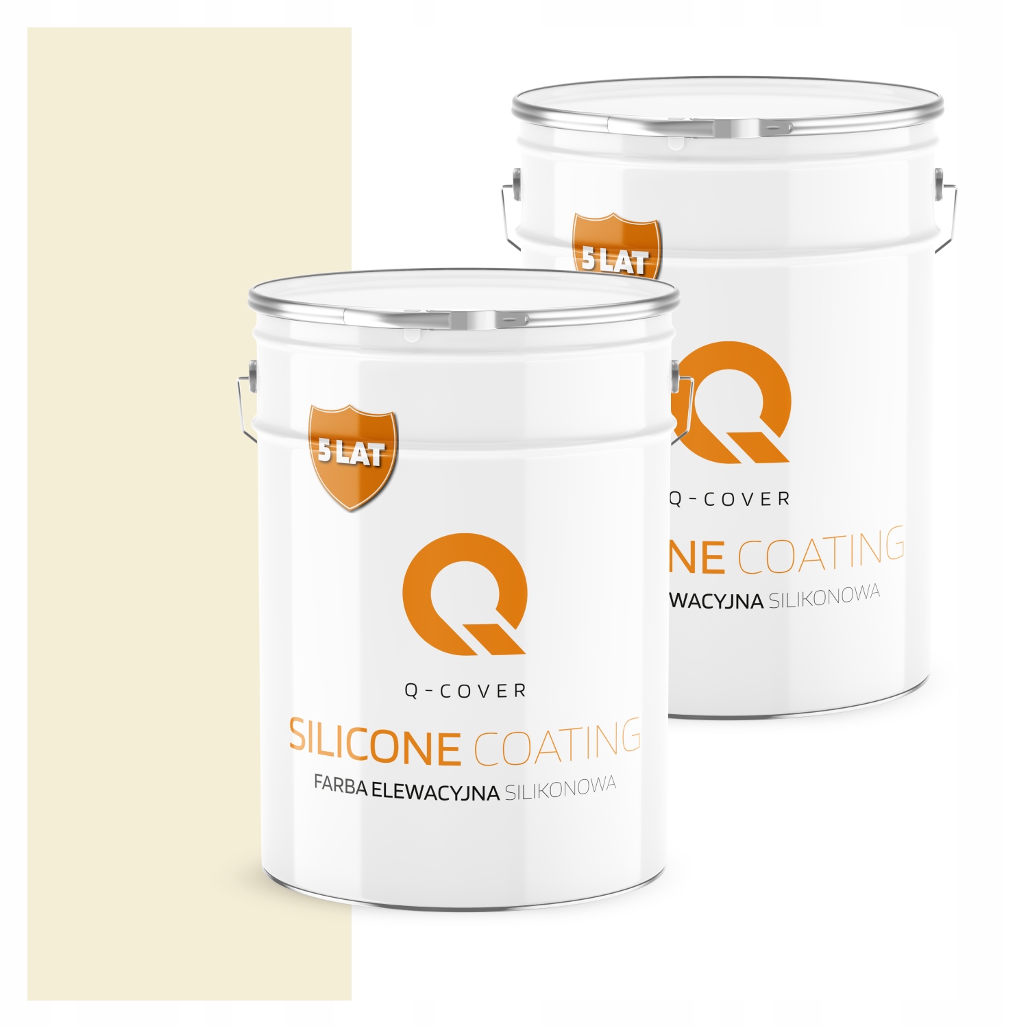 Fasádna farba Fasádová 10L Silikónová Uv farba Biela Zlomená do Žltej farby