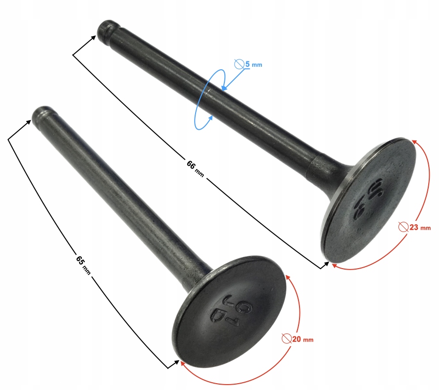 Zawory zestaw z silnikiem 130cc chłodzonego cieczą MotoGeneric