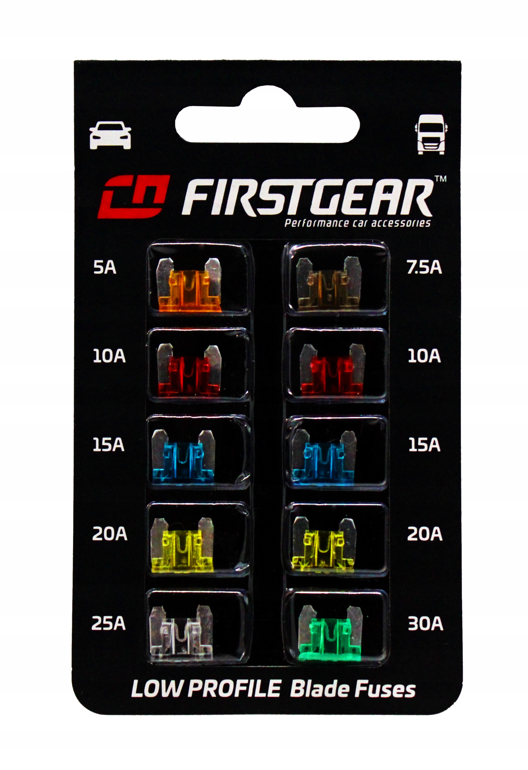 

Bezpieczniki płytkowe niski profil 10szt FirstGear