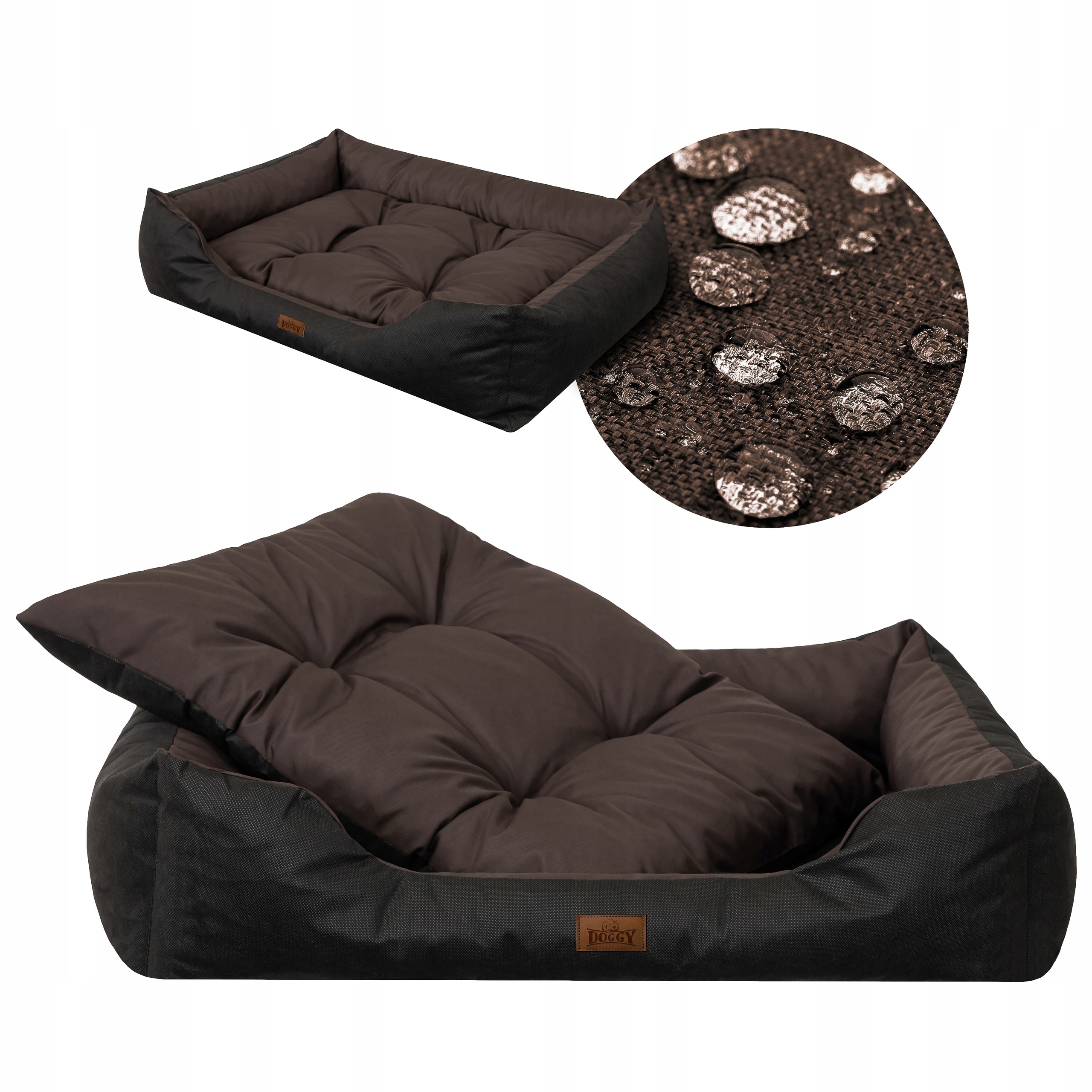 Obdélníkové pelíšek pro psa, vyjímatelná matrace, voděodolná podložka pro psa