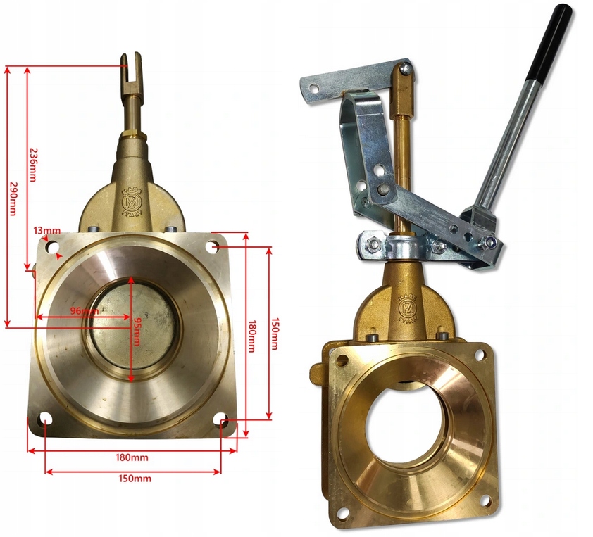 Závora Mz 4 palce s pákou 2x Flanše sudového vozu.