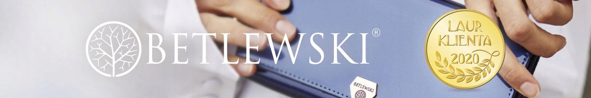 PORTFEL DAMSKI SKÓRZANY Betlewski czerwony mały RFID w pudełku na prezent Wzór dominujący bez wzoru