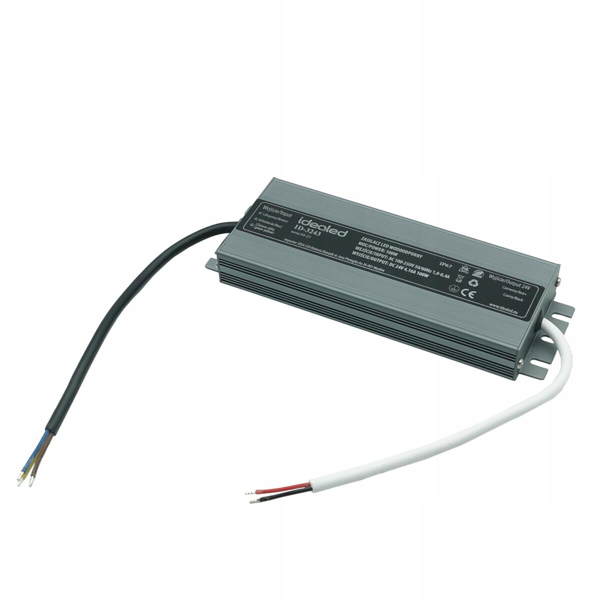 Zasilacz slim do zasilania taśm LED 24V 100W IP67