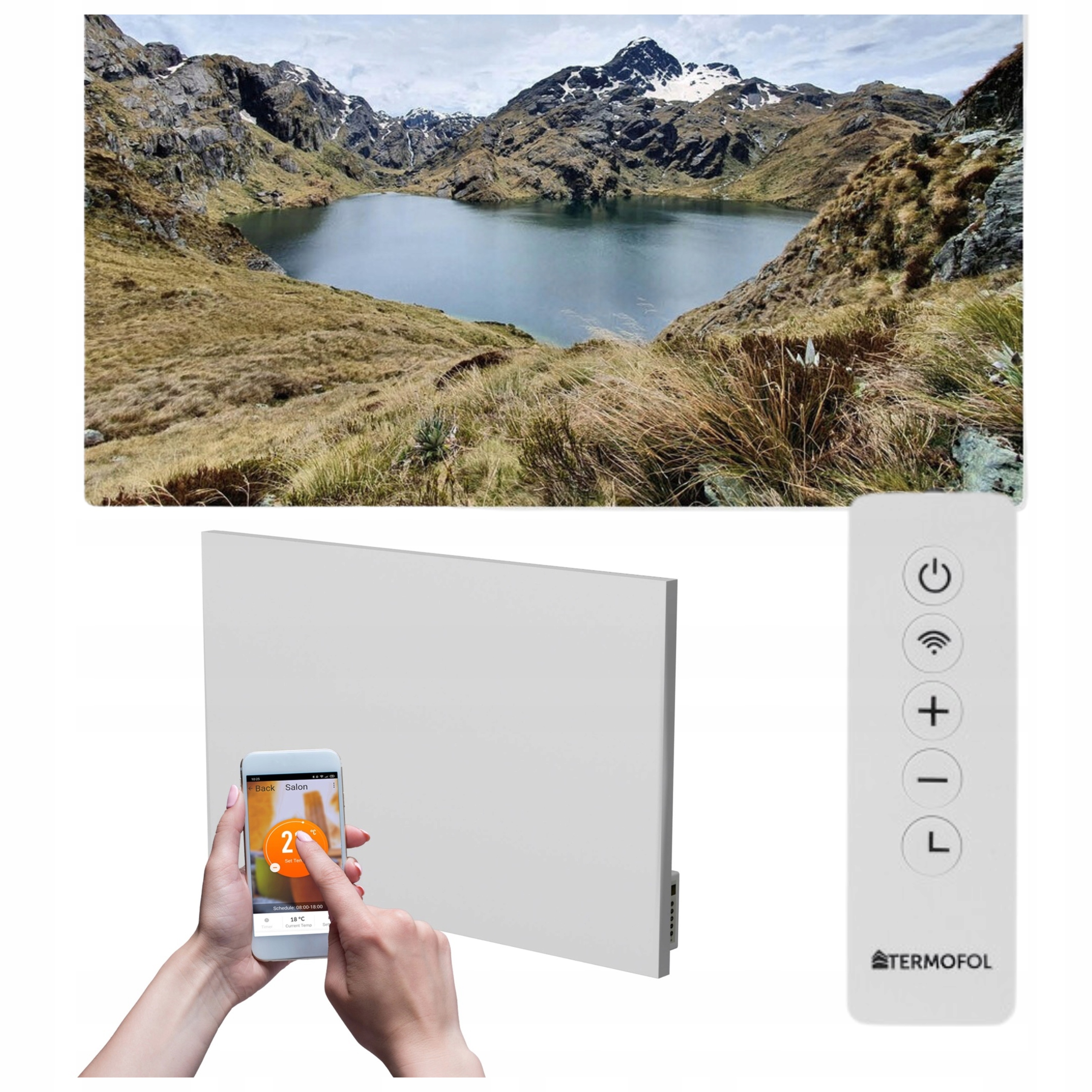 Infračervený obrazový ohrievač 500 W 85 x 60 cm WiFi