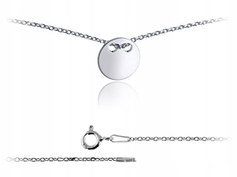 

Srebrny naszyjnik 925 celebrytka pełne kółko 1,8g