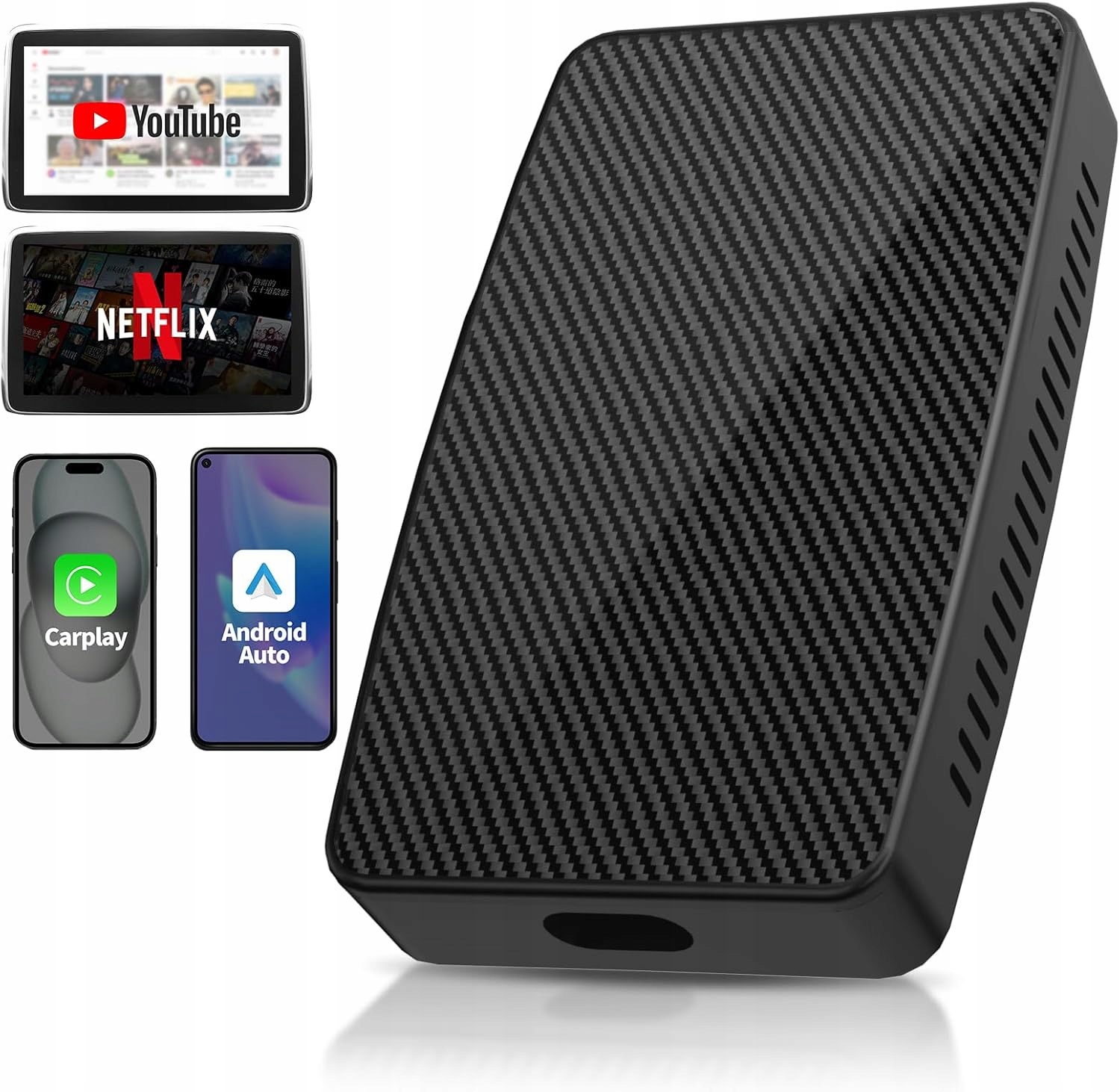 Bezdrôtový adaptér do auta VeloBlast Play2Video pre Android CarPlay