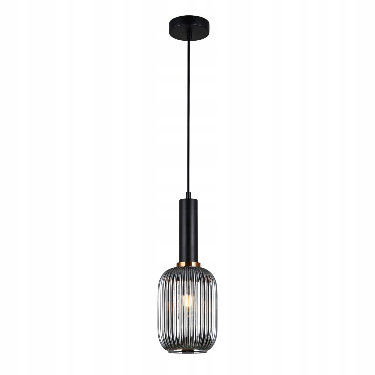 Závesná lampa Italux Antiola Led, moderná, čierna