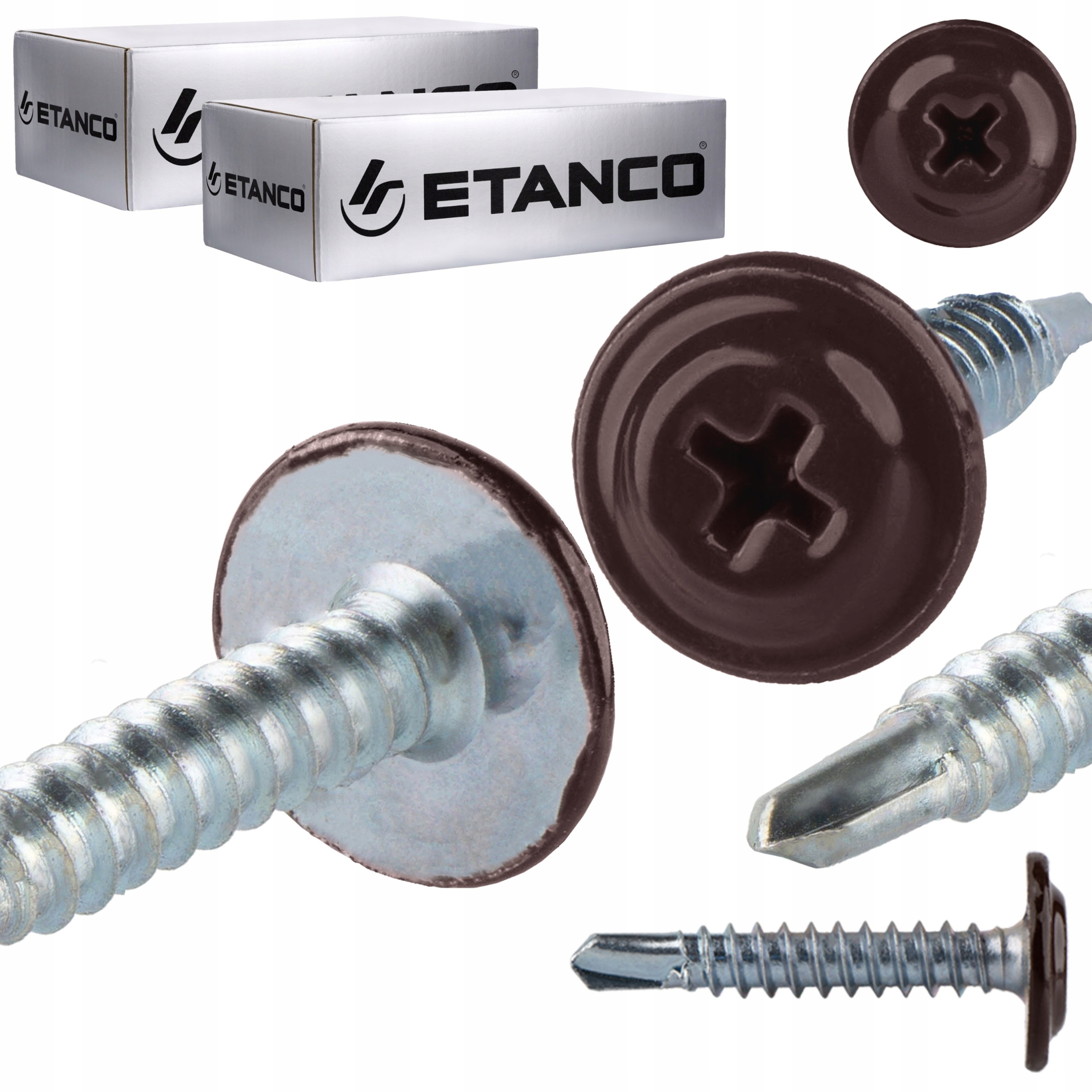 Samovrtné podložky 4,2 x 25 mm Ral 8017 500 ks Etanco Gm-b