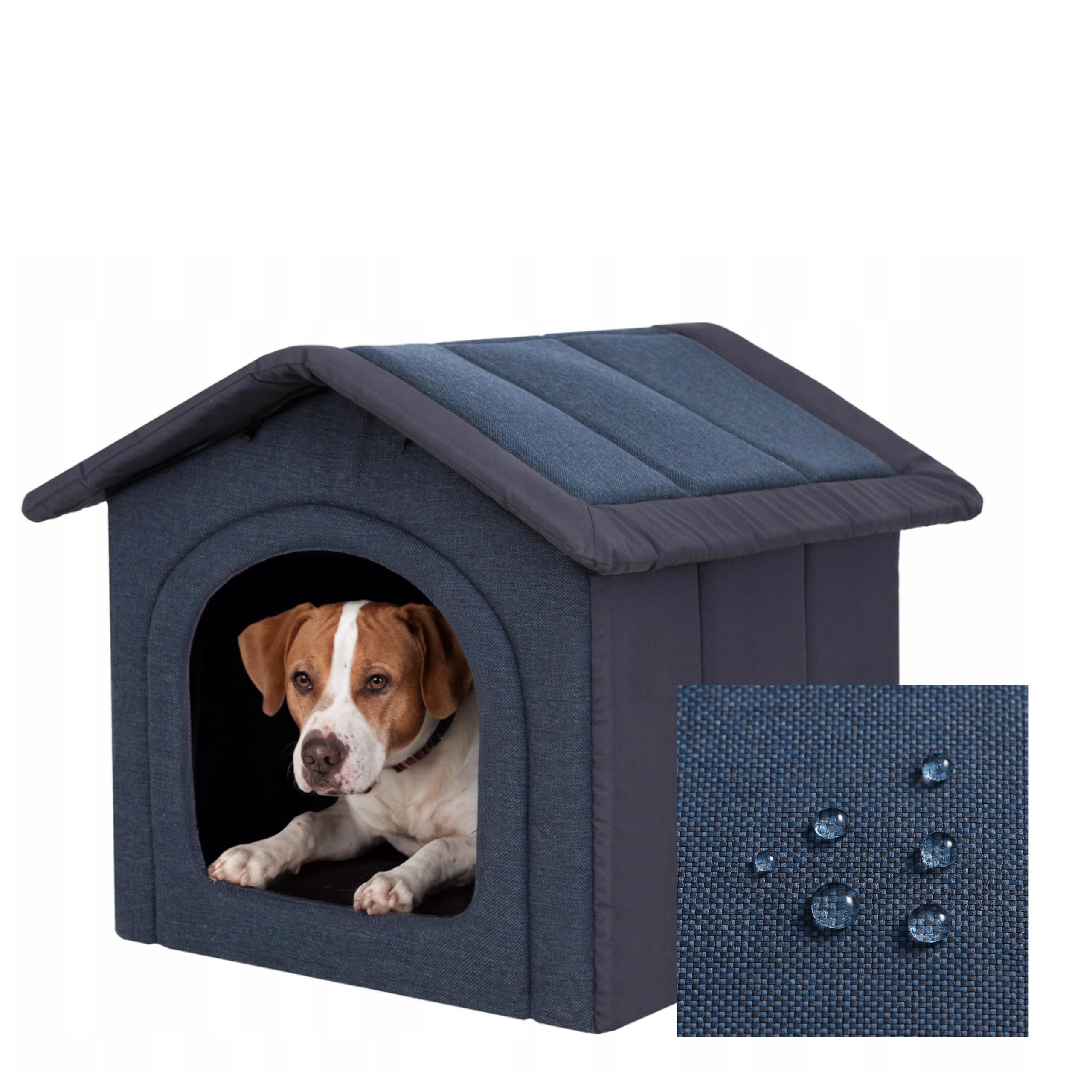 Domeček pro psa z materiálu – praktická bouda pelíšek – R5 60x70 cm