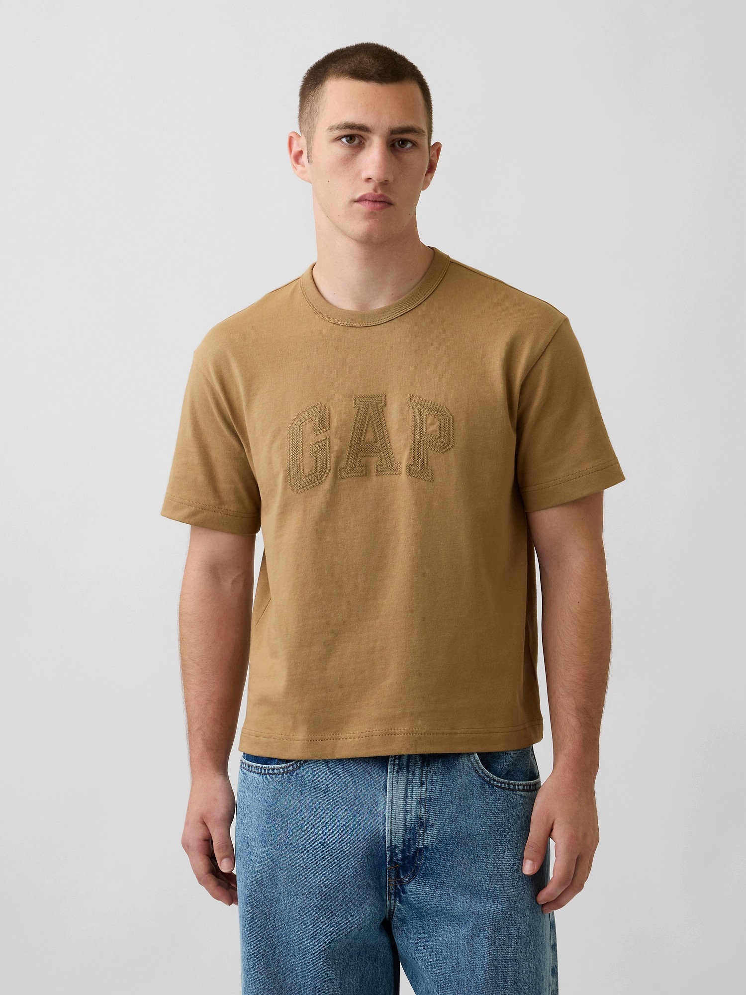 Gap Crop tričko Heavyweight s logem