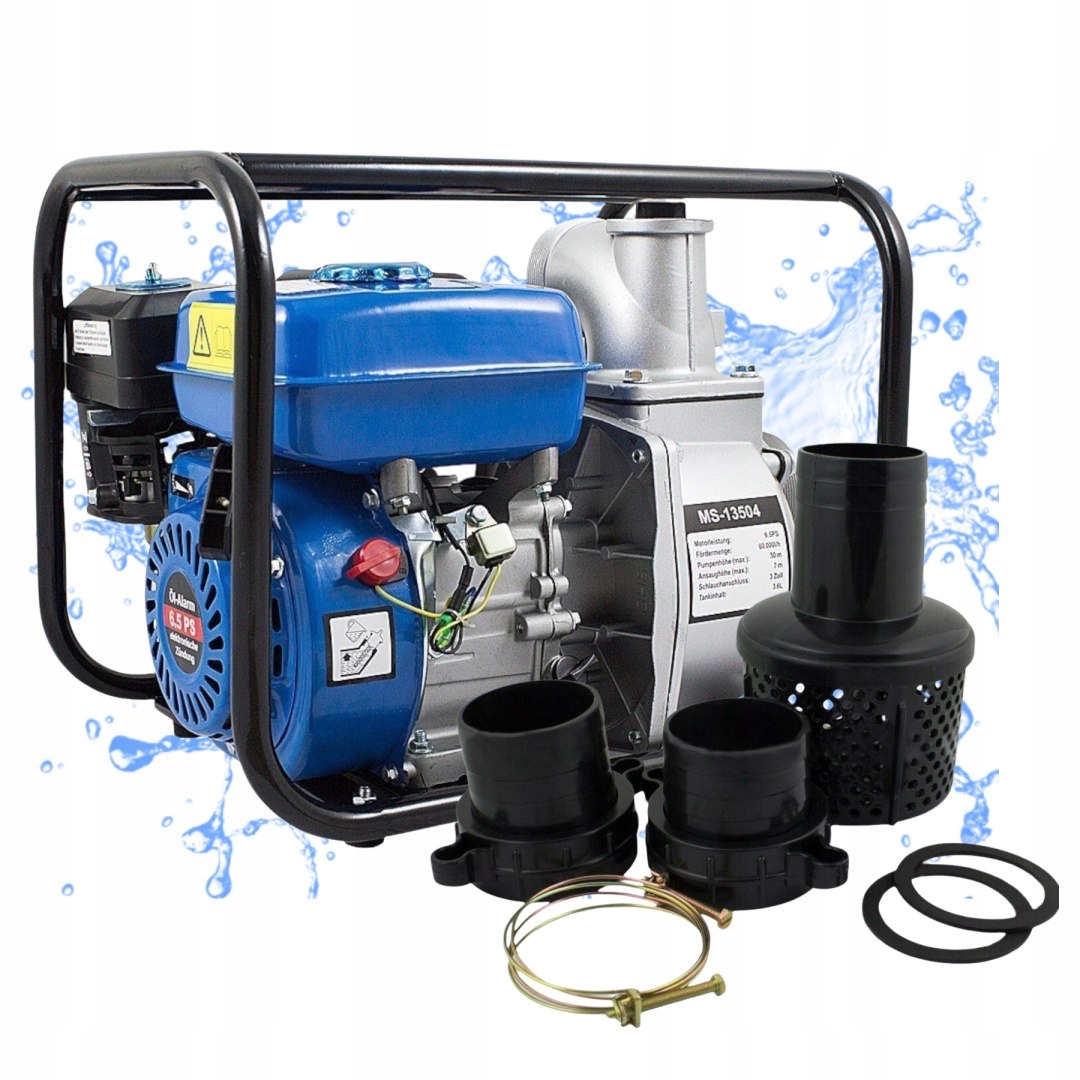 Motorové Čerpadlo 6.5 km 60 m³/h benzín 196 cm³ pre výstavbu a poľnohospodárstvo