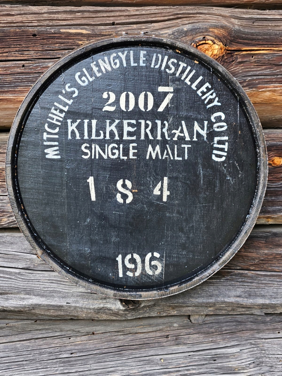 Kyblík ze sudu na skotskou whisky Kilkerran 2007 Černý s obroučkou