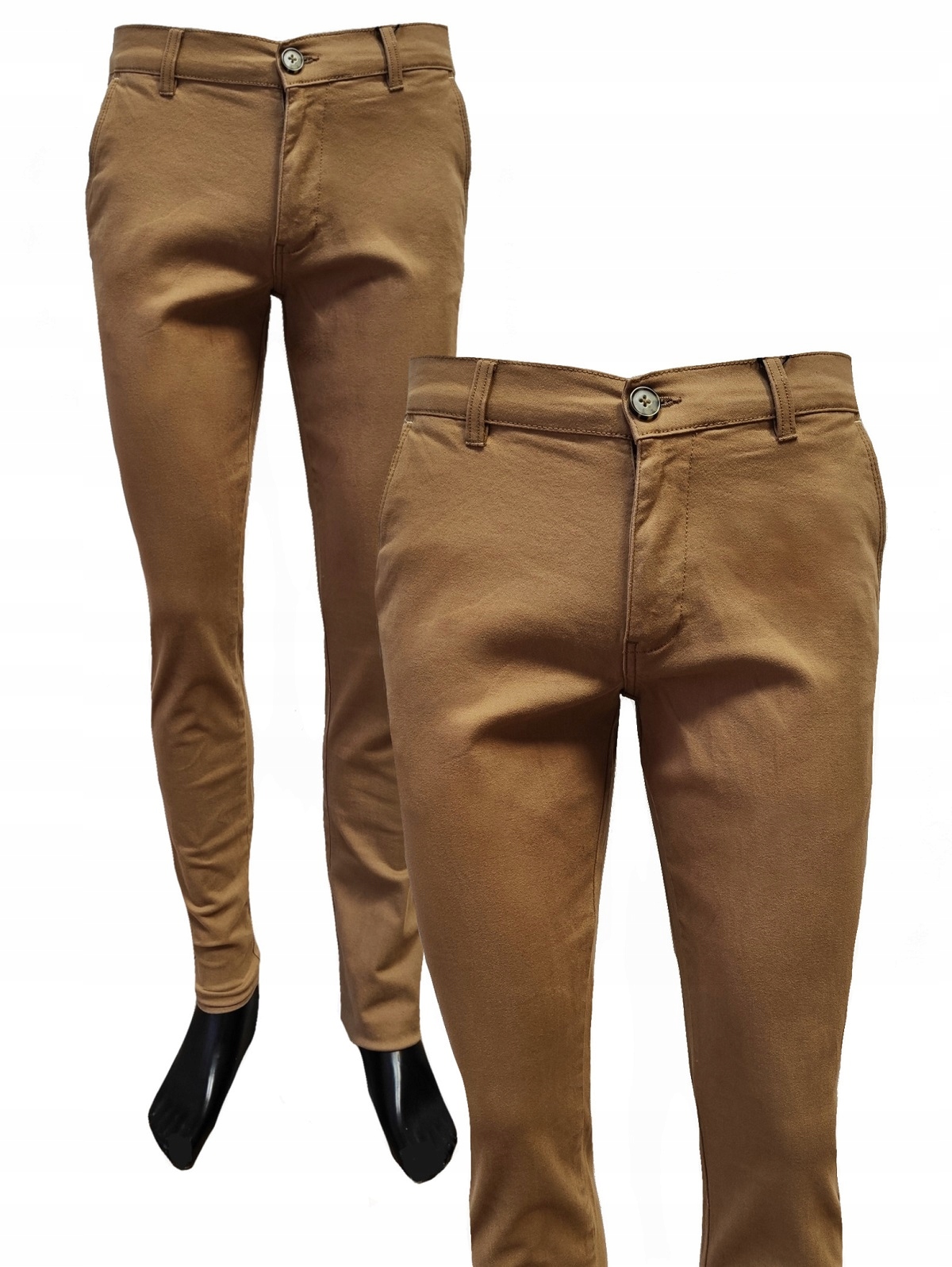 Pánské chino kalhoty camel Sportovní Bavlna 33