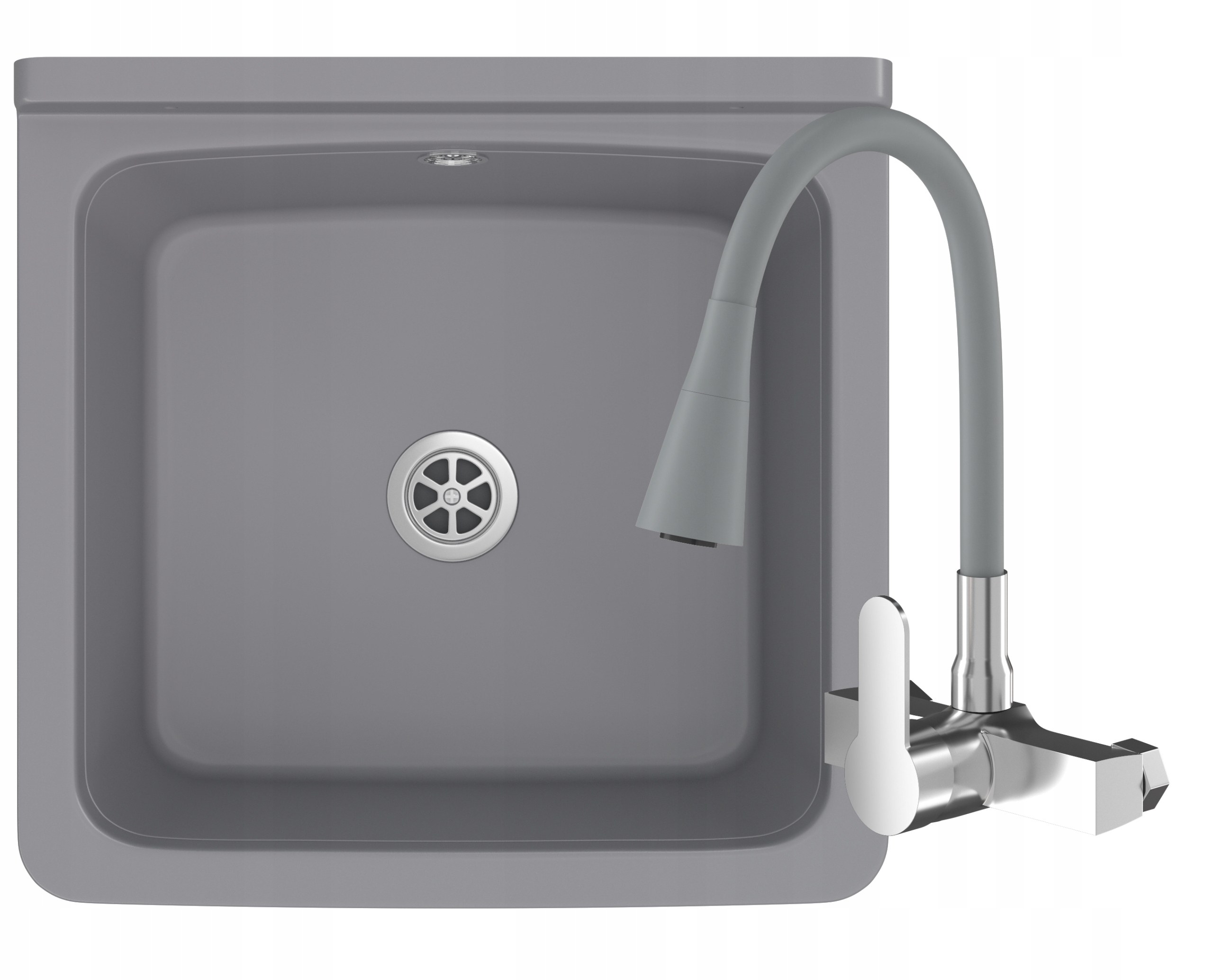 Dřez Hospodářský Umyvadlový Dřez Komora Šedá Garáž Orta Nástěnná Baterie
