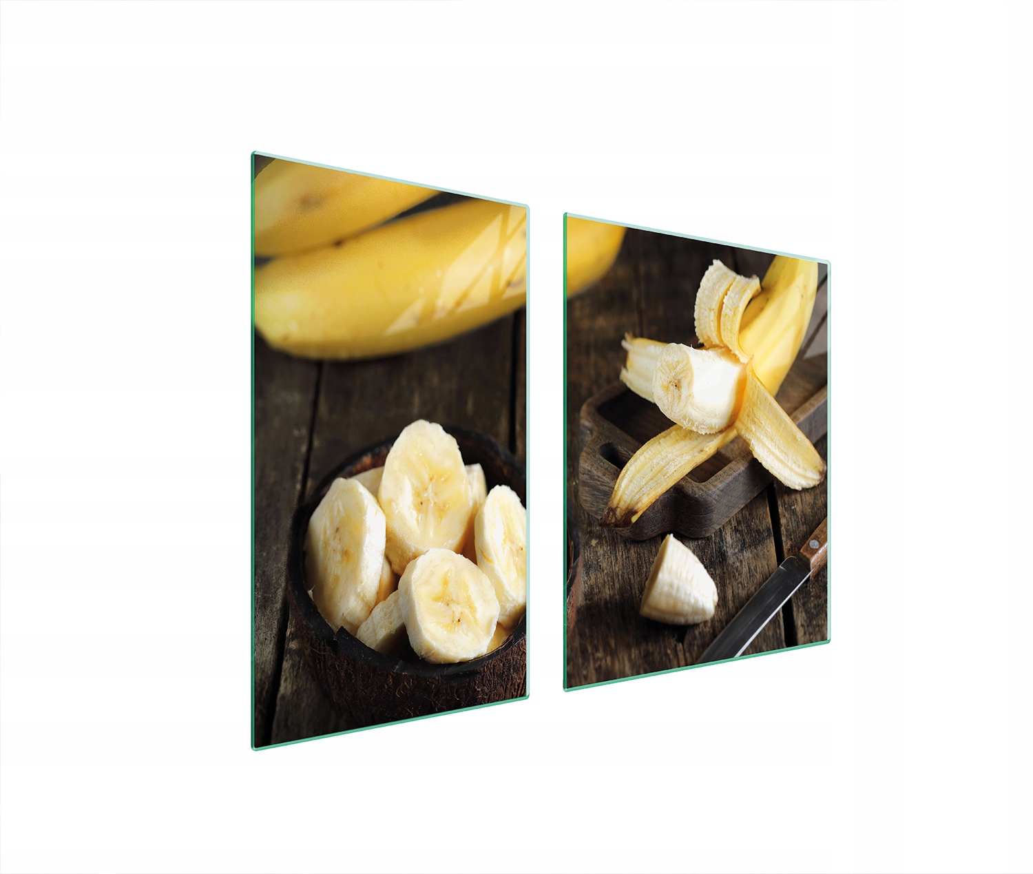 Skleněná Deska A Krájecí Deska 100x52 Banán Tvrzené Sklo