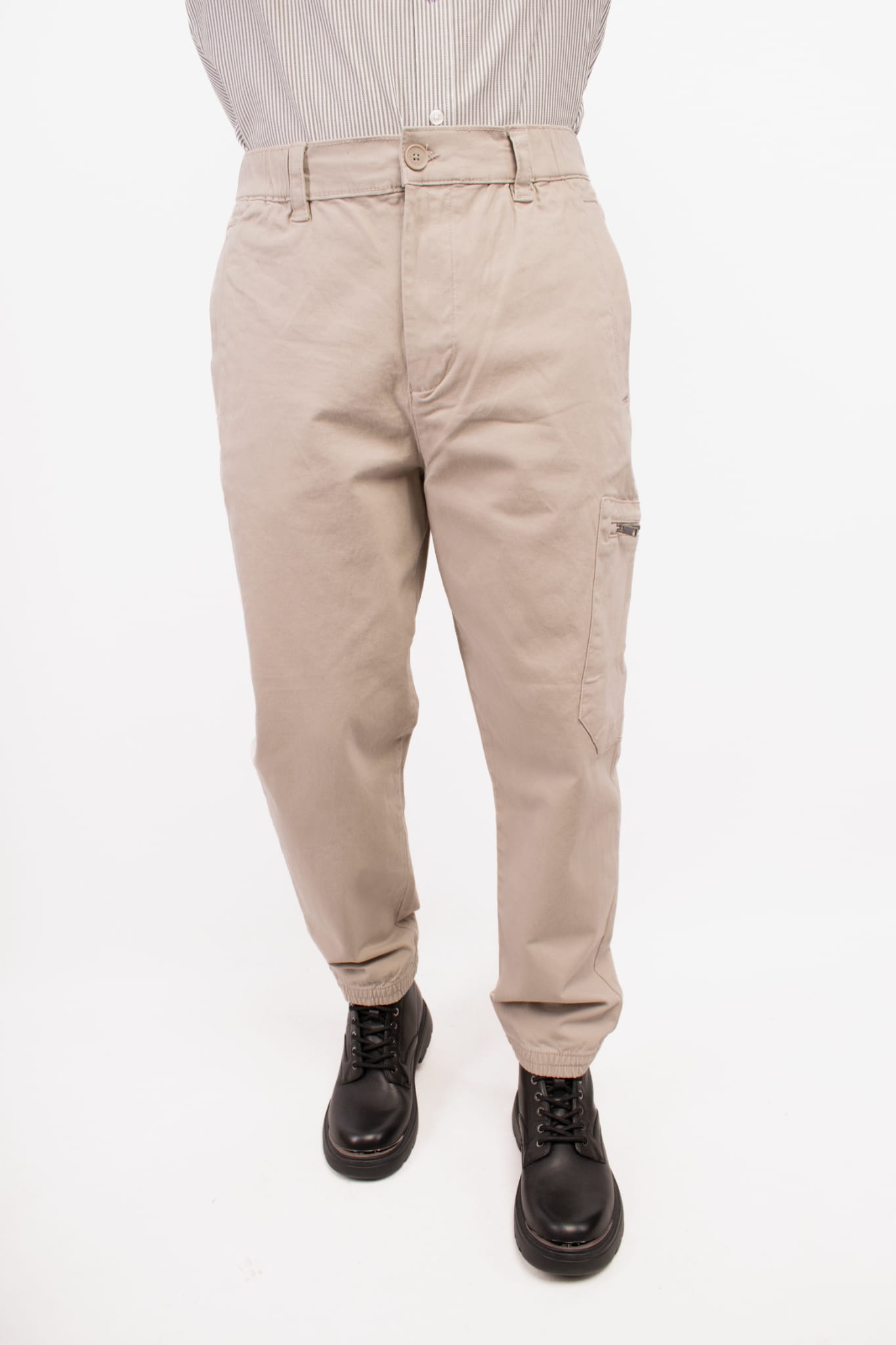 Pánské kalhoty Armani Exchange 6DZP21 ZN5AZ béžové Pants: 34R