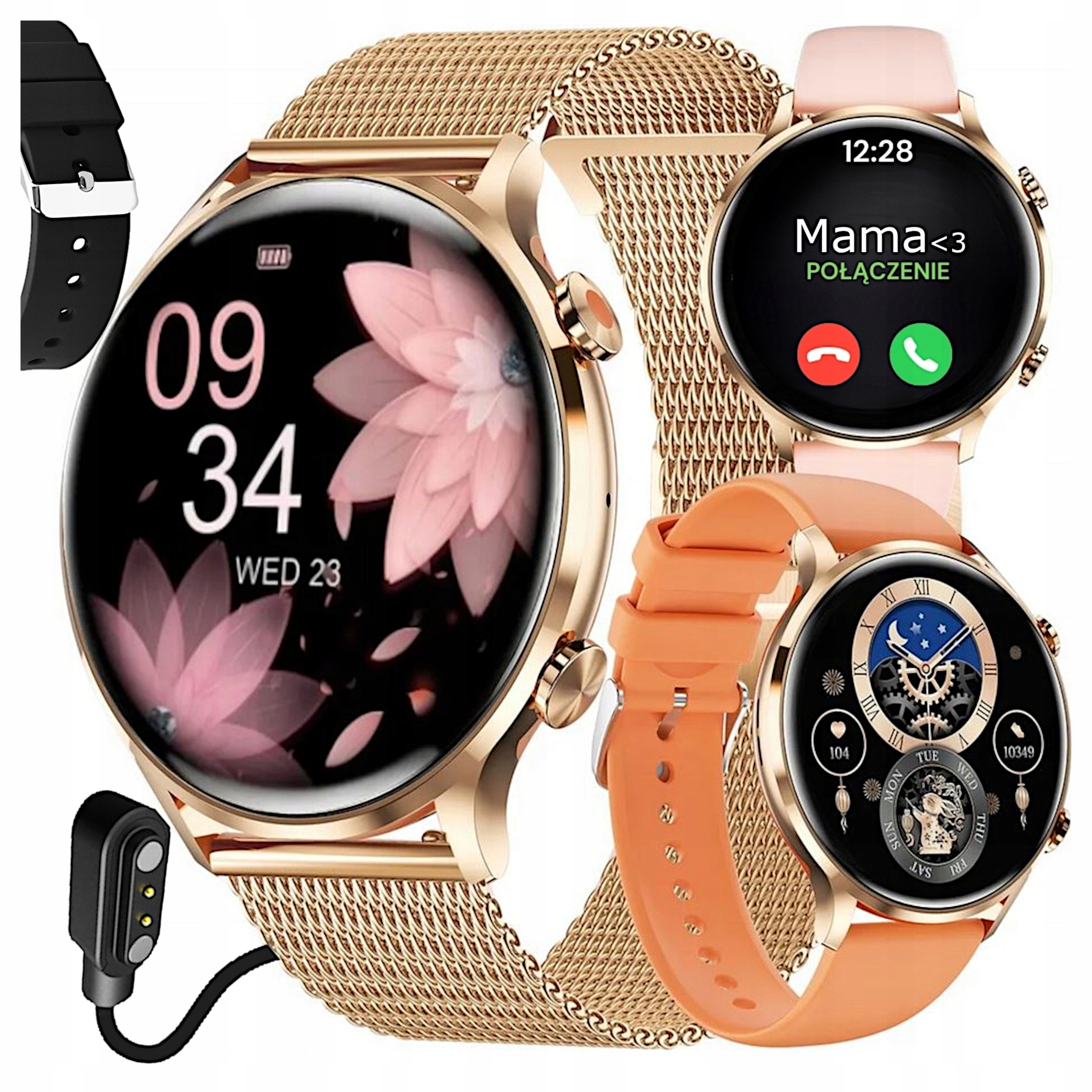 Chytré Hodinky Dámské hodinky Vodotěsné Menu Pl Hovory Smart Watch 4 Řemínky