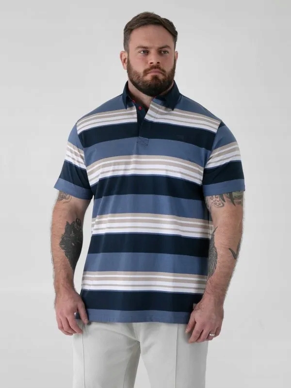 Tričko Pánské 'rugby Polo' Tmavě modré WILLIS-D555 Velké velikosti 4XL