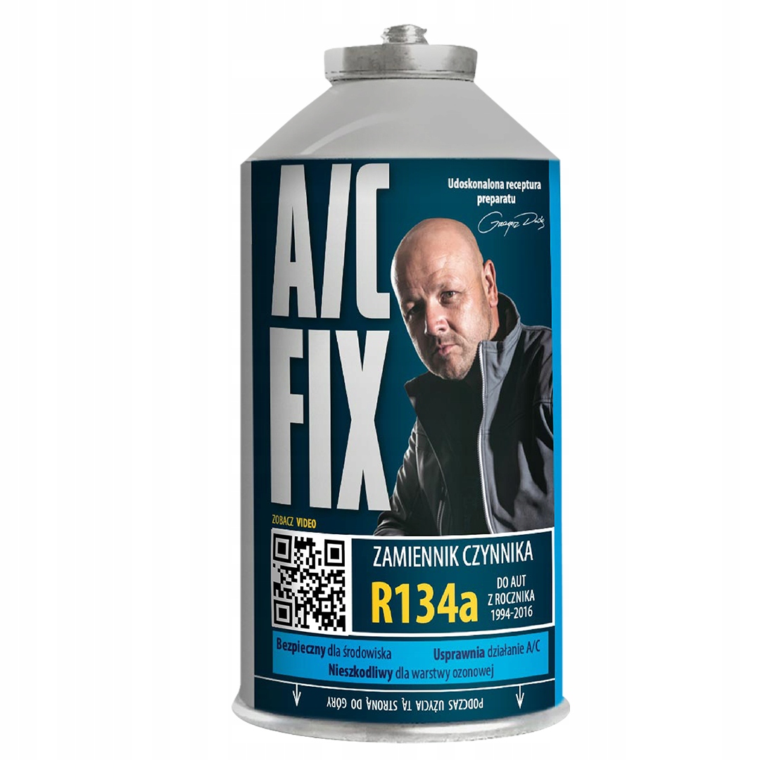 A/C FIX ZESTAW 2 GAZÓW R134A DO NABIJANIA KLIMY + PRZEWÓD Z MANOMETREM