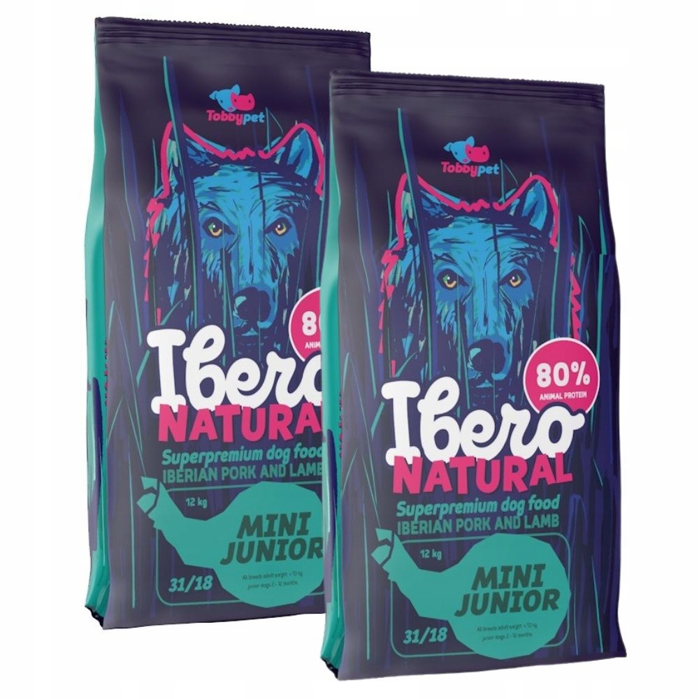 Levně Sada 2x Ibero Natural Mini Junior 2x3 kg kousátko Bonus