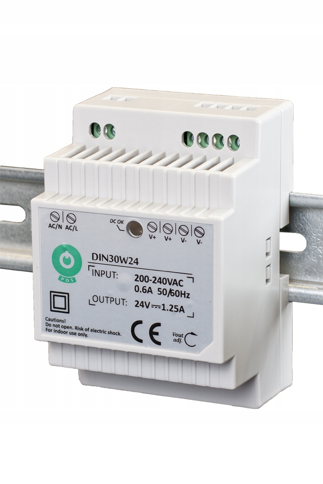 Zasilacz na szynę DIN 30W 12V 2,5A do LED