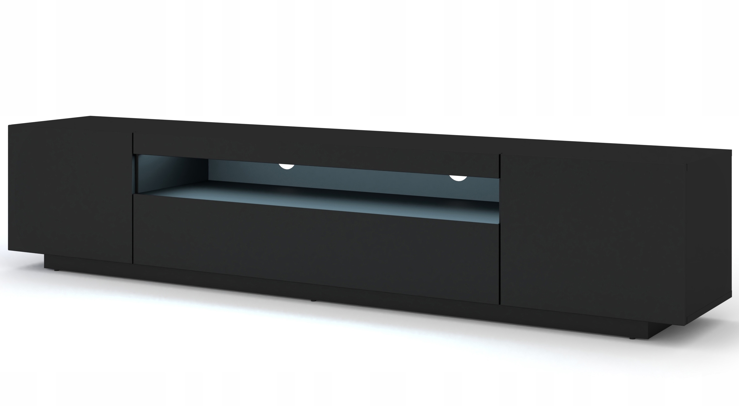 

Szafka Rtv Aura 200 uniwersalna czarny mat Led