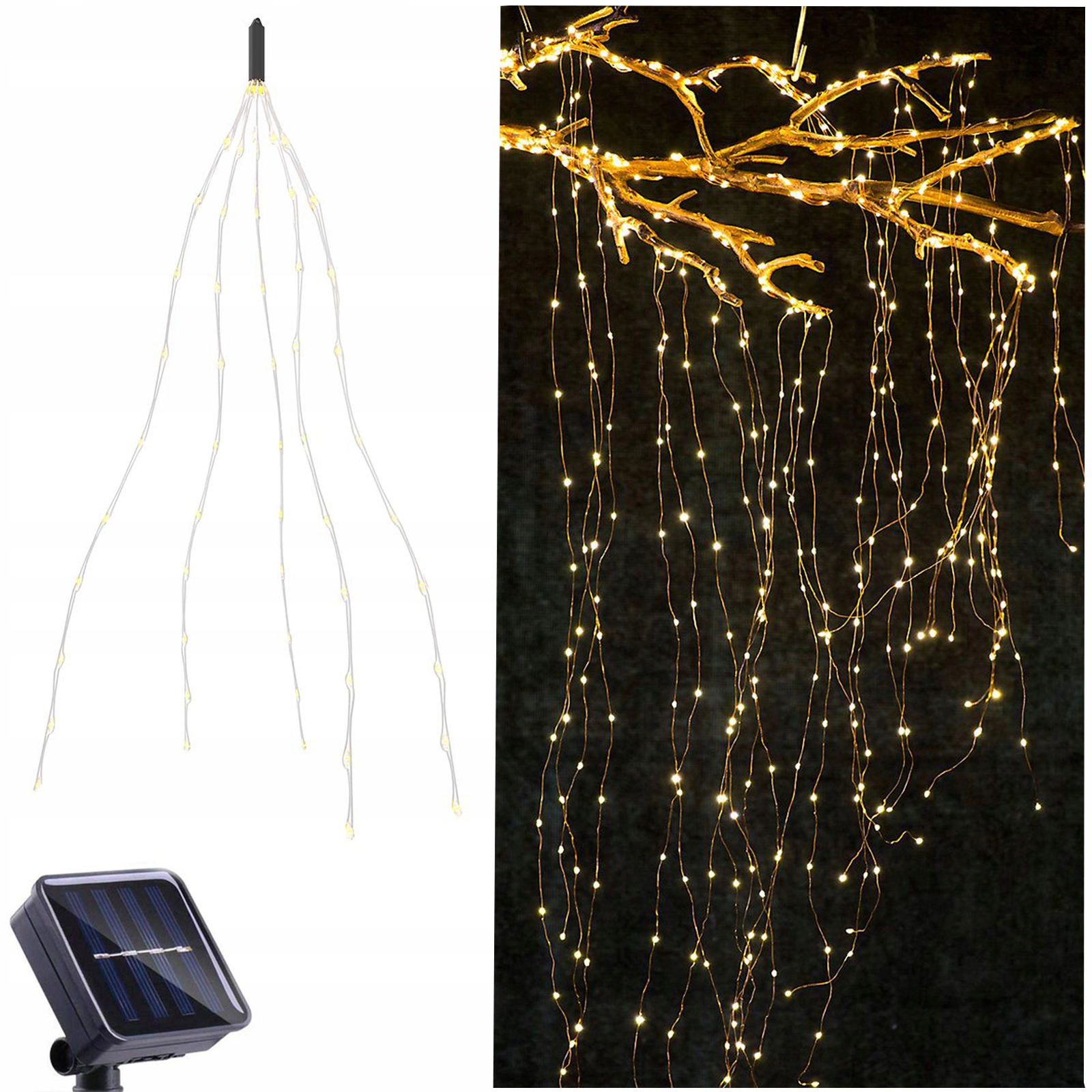 

100 Led Lampki Solarne Ogrodowe Żarówka Lampa Ledy