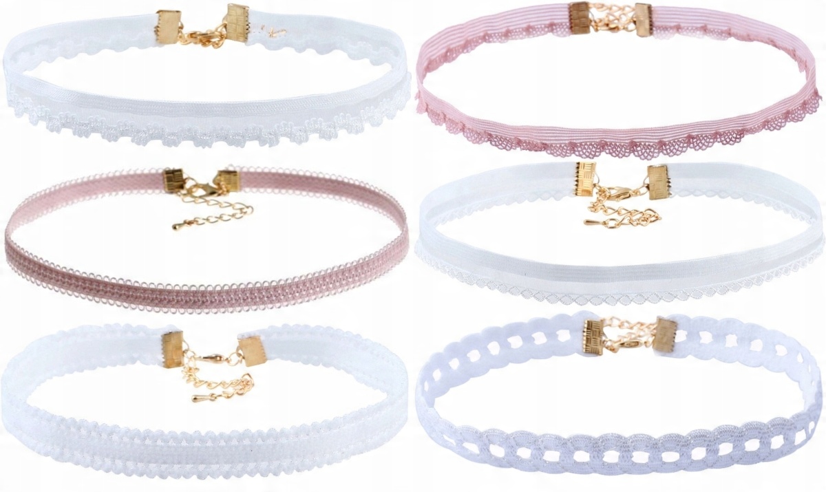 

Zestaw Choker Naszyjnik Koronka Na Szyję Boho 6szt