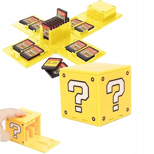 Etui pudełko na gry na 16 kart I 16 sd card kostka