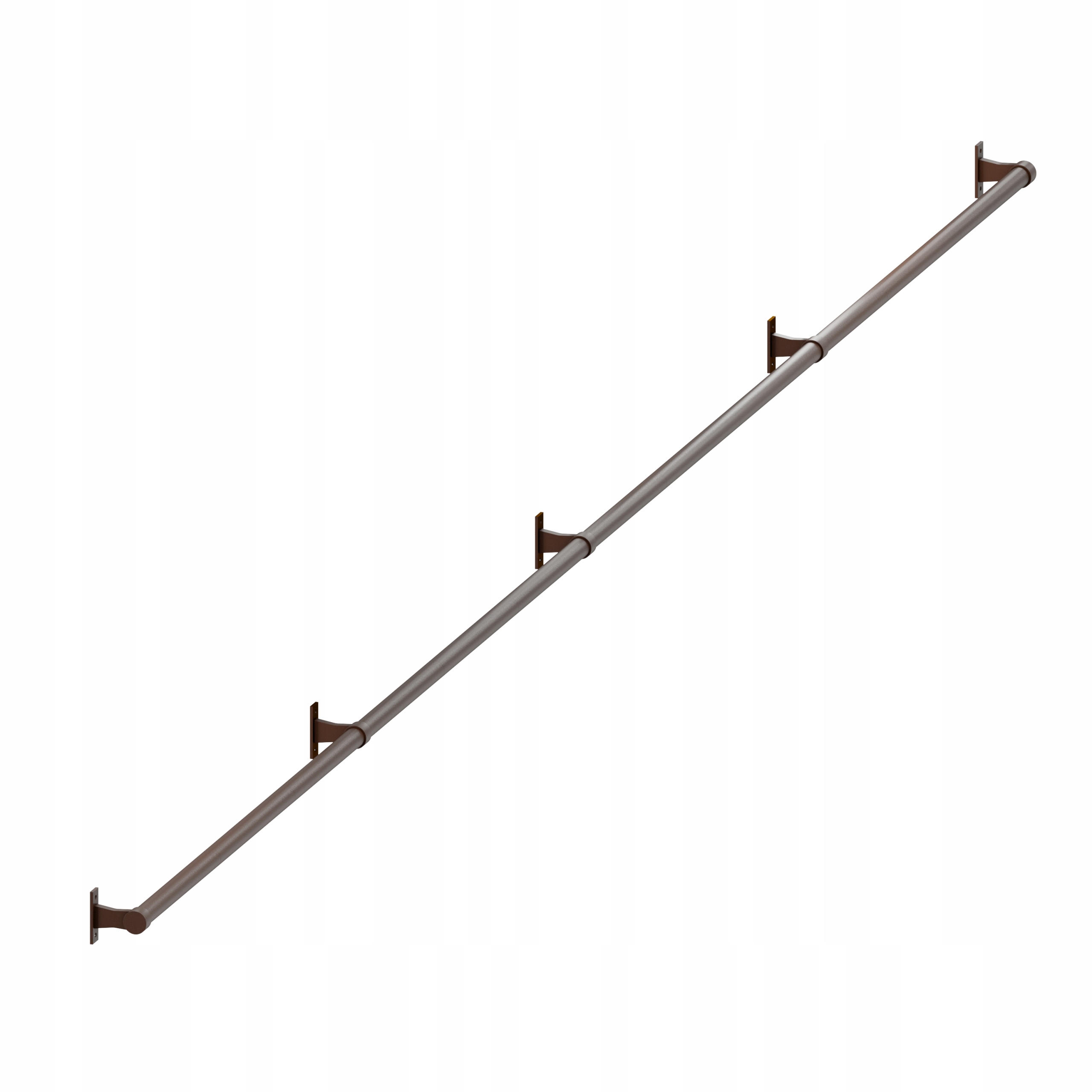 Zábradlí Na Schody Schodišťové Zábradlí Hnědé S Úchytem 32 mm Elen 500 cm