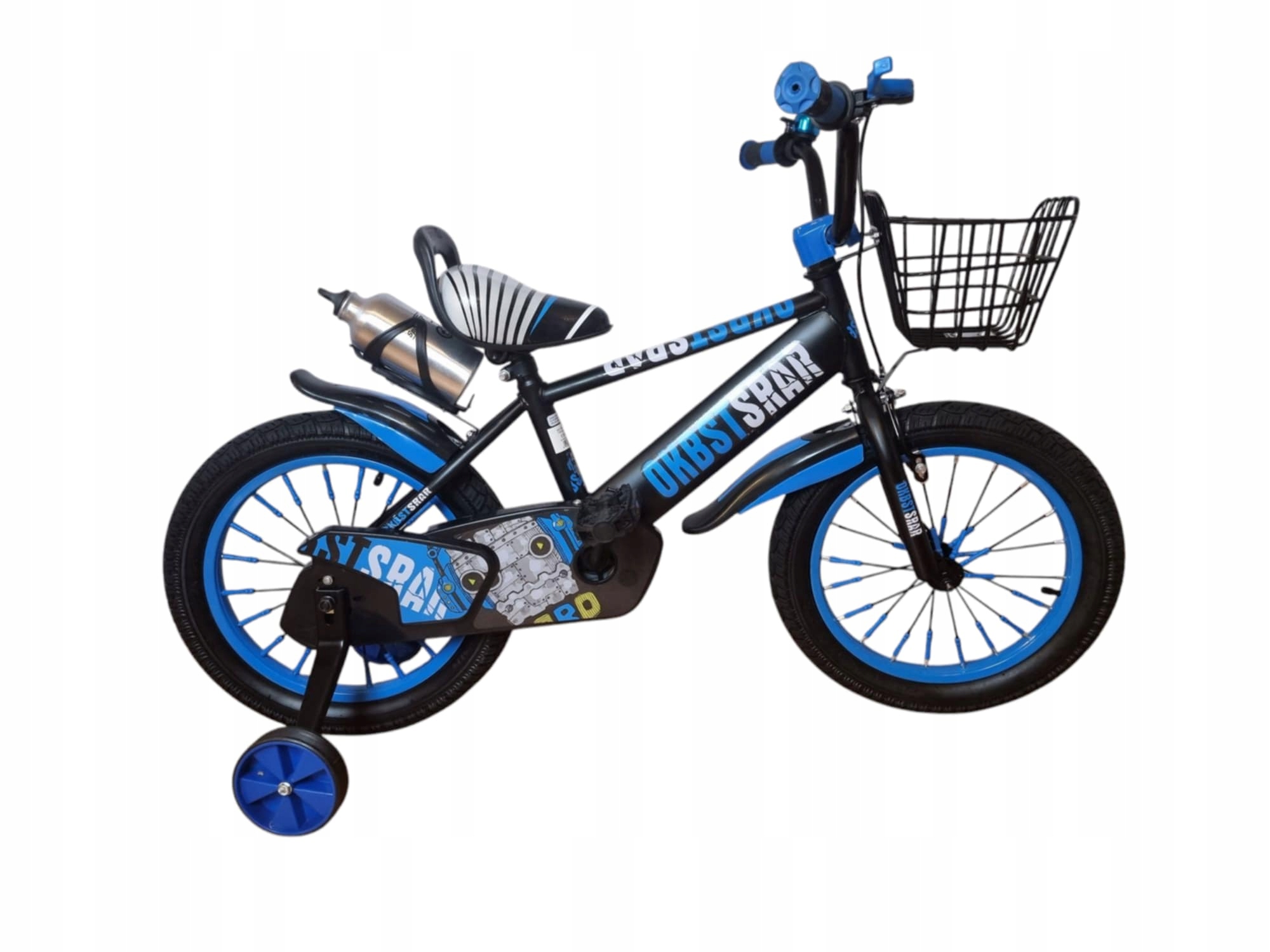 Rower Dziecięcy Rowerek 16 Cali Dla Dziecka Chłopca Koszyk Niebieski