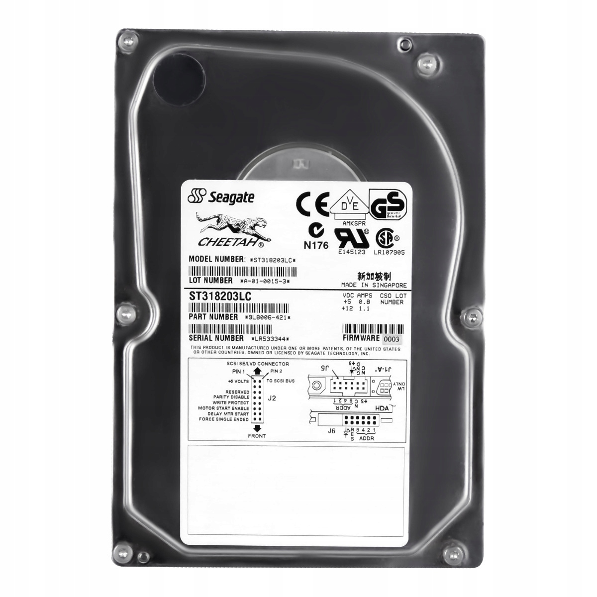 Seagate Cheetah 18GB 10K Scsi U160 3.5'' ST318203LC