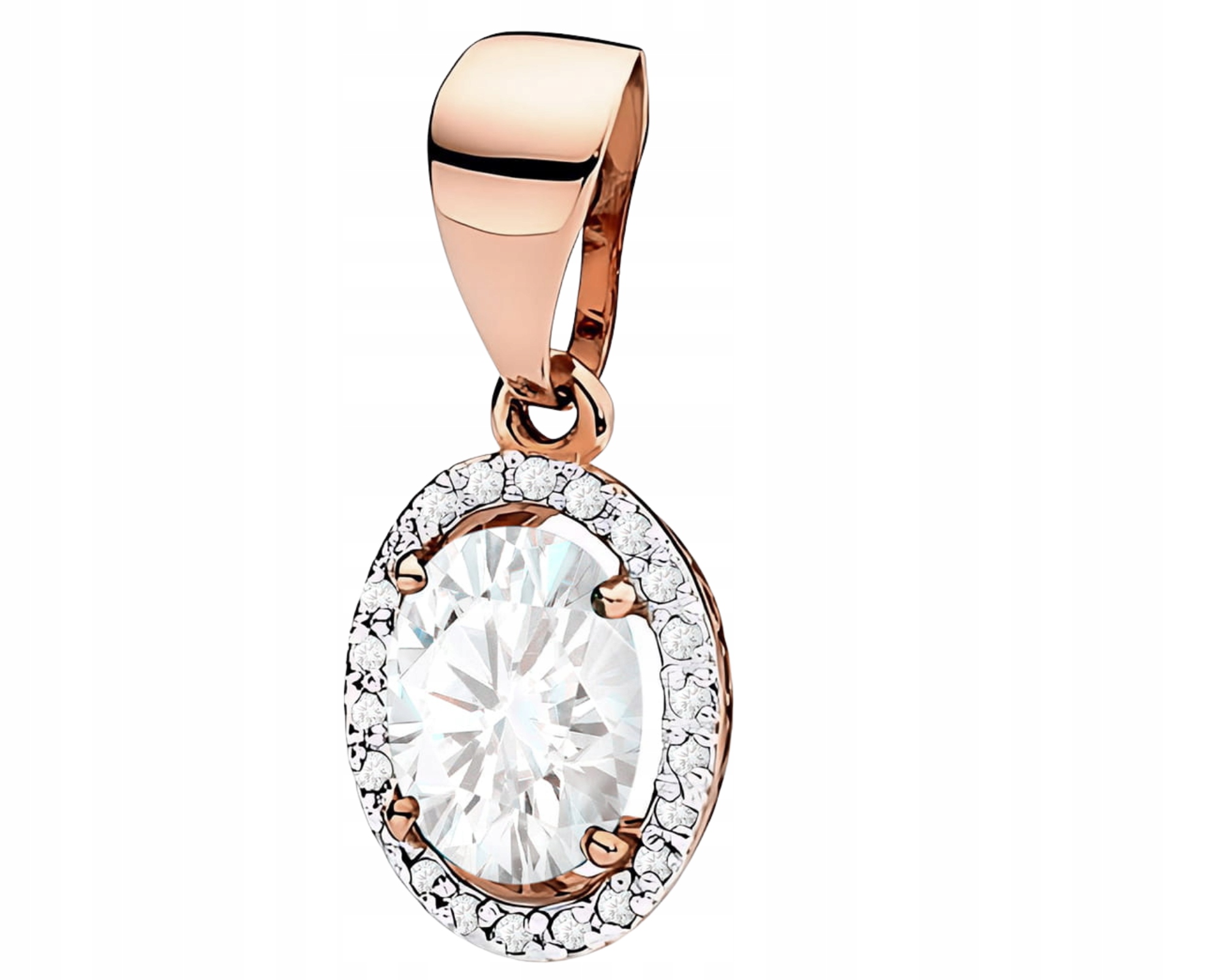 Přívěsek Se Syntetickými Diamanty – Šperkový Detail V Růžovém Zlatě
