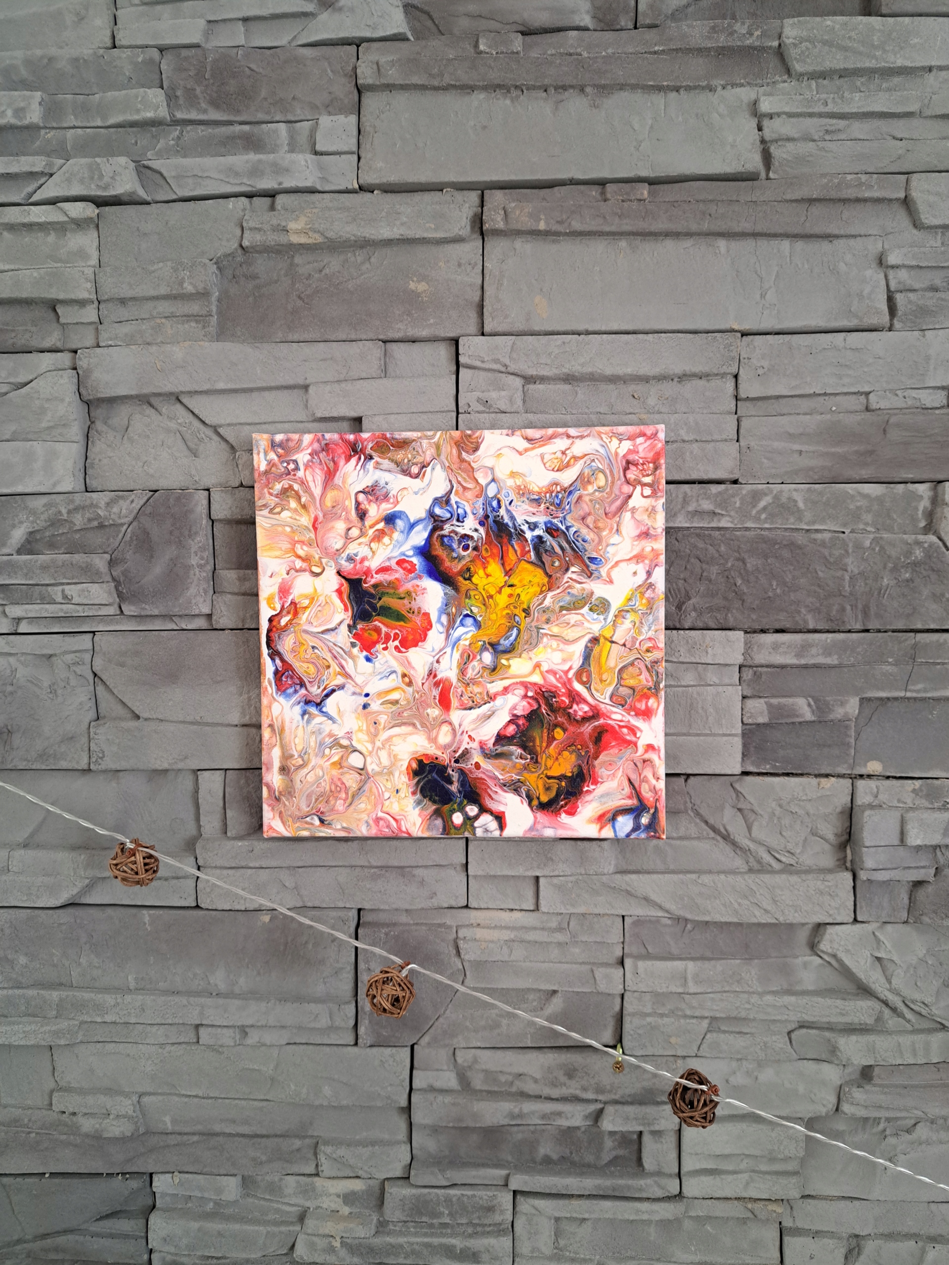 Unikátní obraz ručně malovaný autorský pouring 25/25