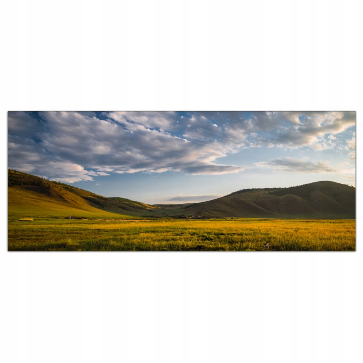 Hory Pole Krajina 125x50 Tvrzené sklo panel