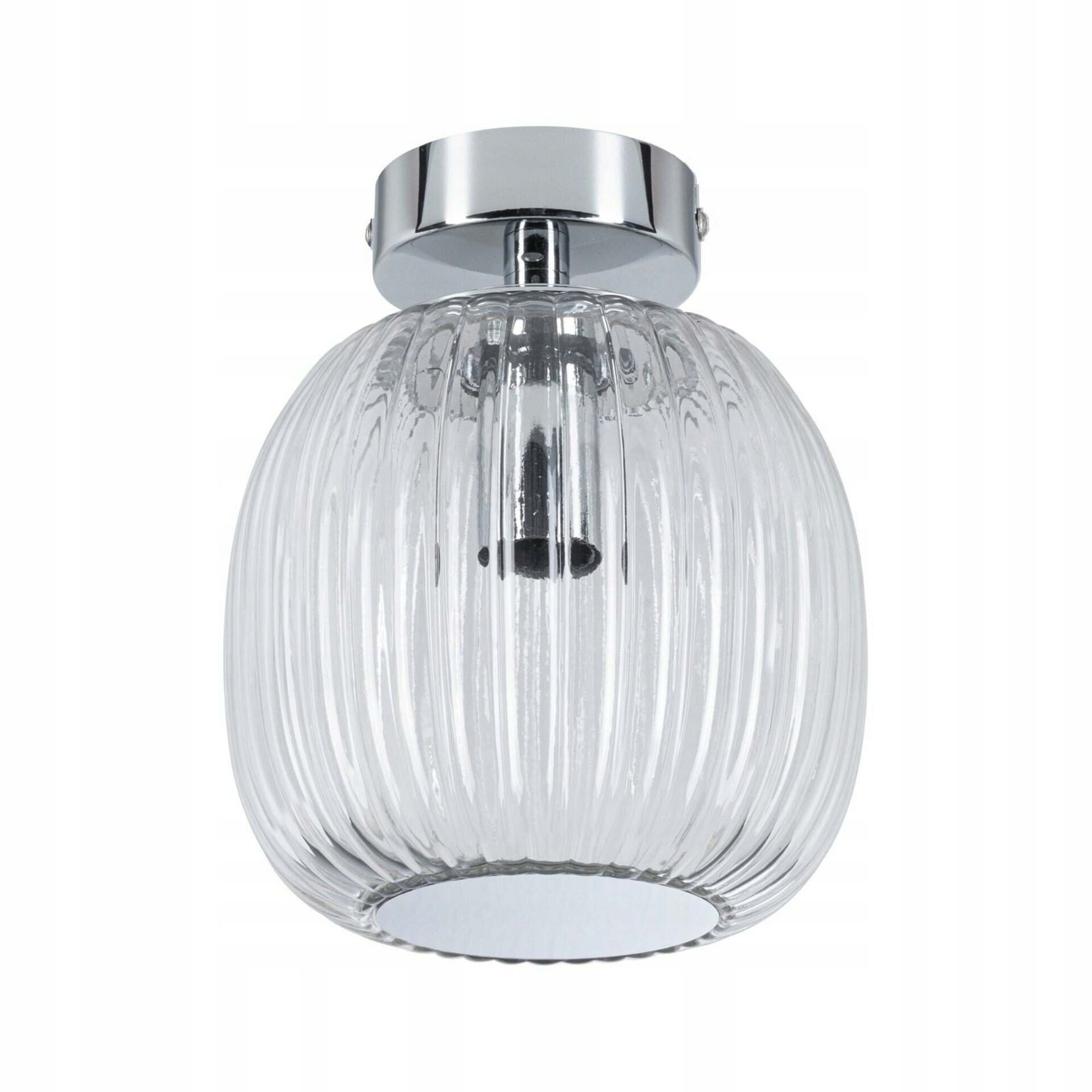 Paulmann Ruya stropné svítidlo IP44 E14, sklo/chróm, Ø15 cm, zaoblené