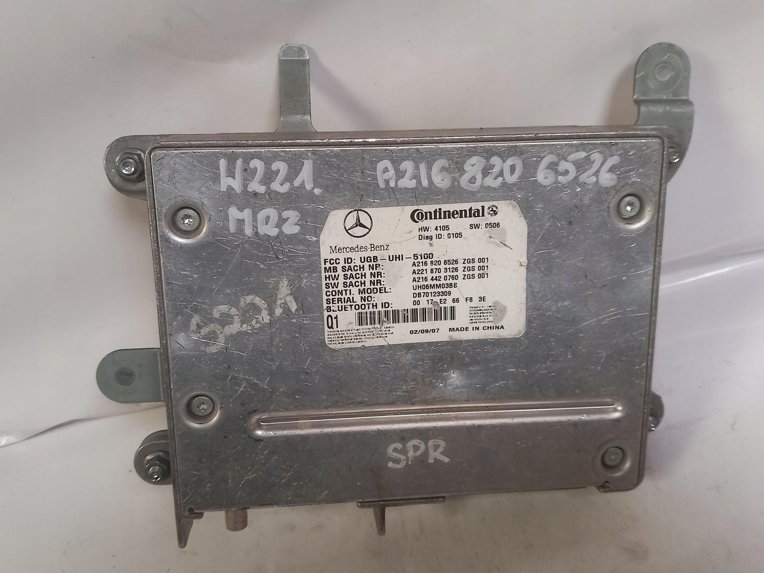 control unit module BLUETOOTH MERCEDES S-KLASA W221 A2168206526 05-13