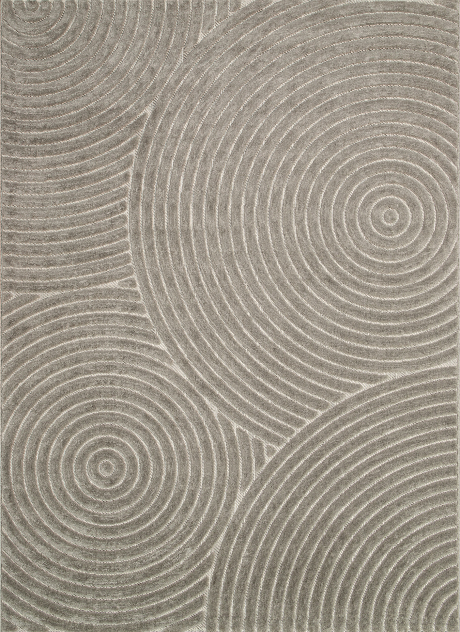 Koberec šedý do obývacího pokoje, moderní vyřezávaný geometrický vzor 200 x 280 cm