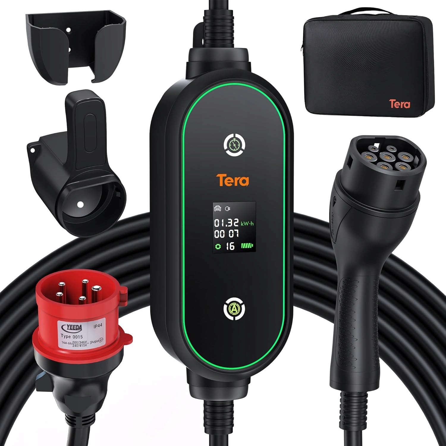 Nabíjačka Pre Elektrické Autá Tera Nabíjací Kábel 16KW 3-FÁZOVÝ Príslušenstvo