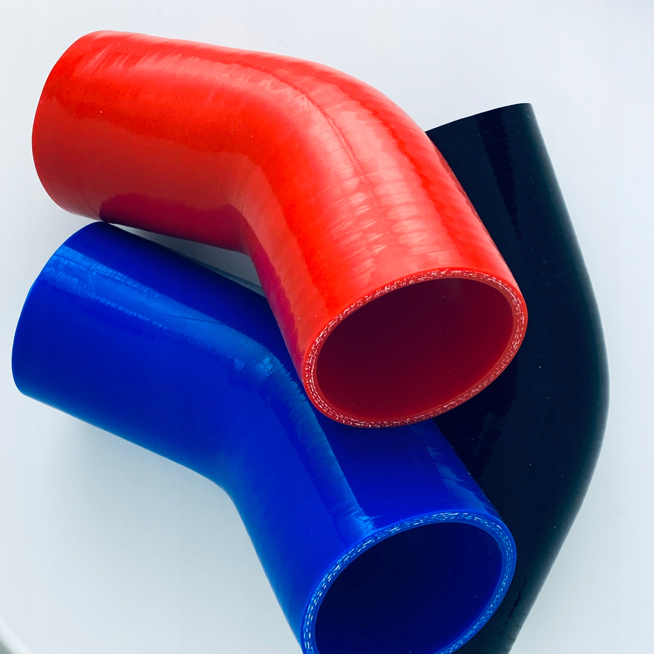 KOLANO 45st. SILIKON ZBROJONE 65mm KOLOR CZERWONY - elastyczne, Producent części Inoxparts