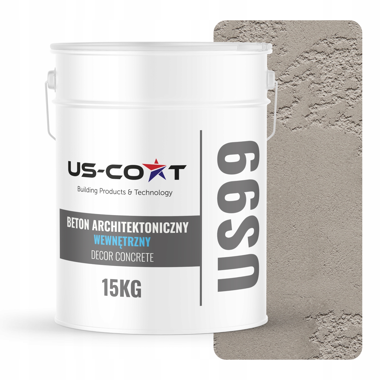 Vnitřní Architektonický Beton Šedý Světlý F264 10m2 15kg Omítka Na Zeď