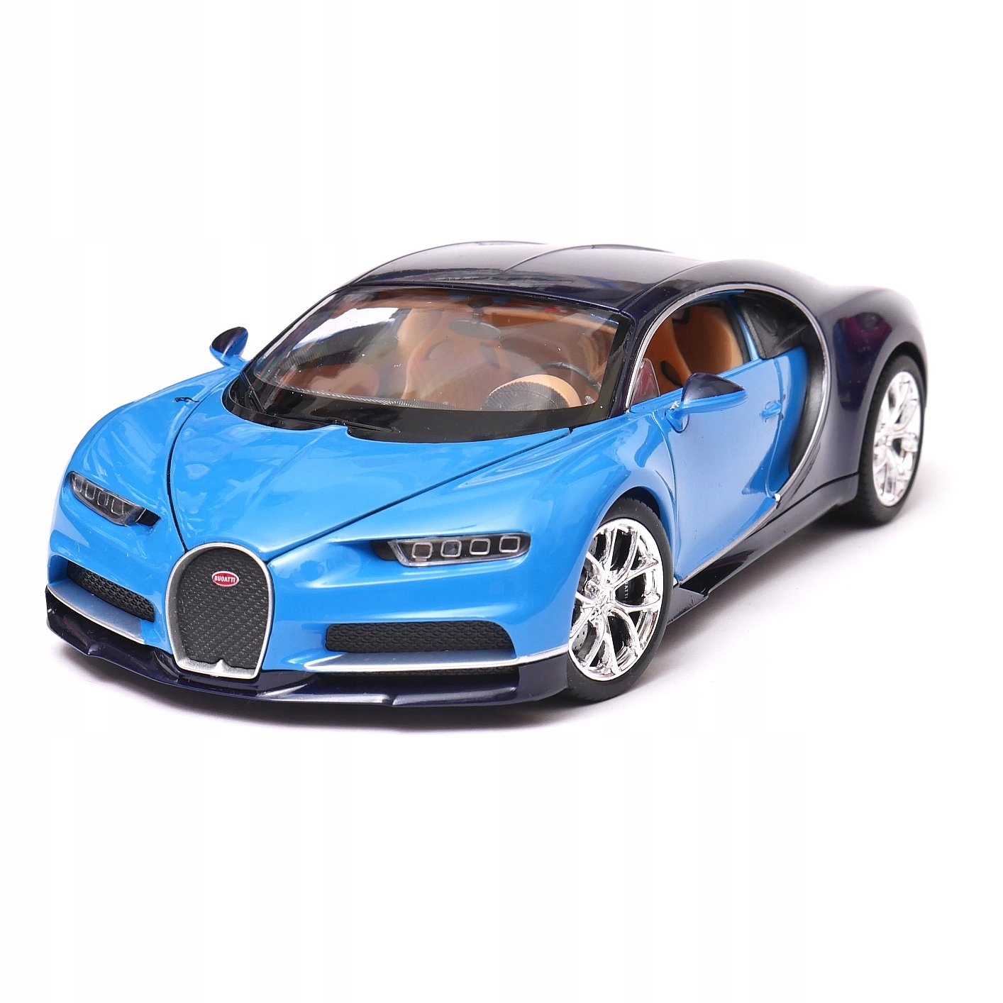 Bugatti Chiron 1:24 model Welly v měřítku 1:24 24077 modrá