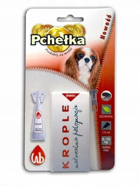 

Krople dla psa na pchły naturalne Bio 5-15kg 1,5ml