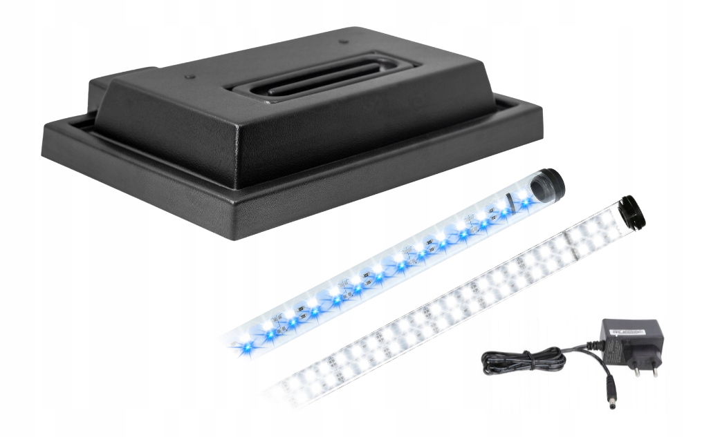 Kryt do akvária 40x25 černý Led osvětlení Bílé 8520 Modré