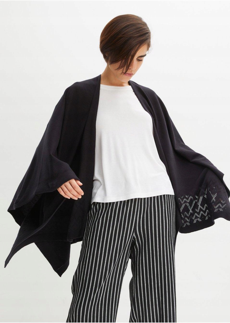 UNIWERSALNY CZARNE PONCHO lxf