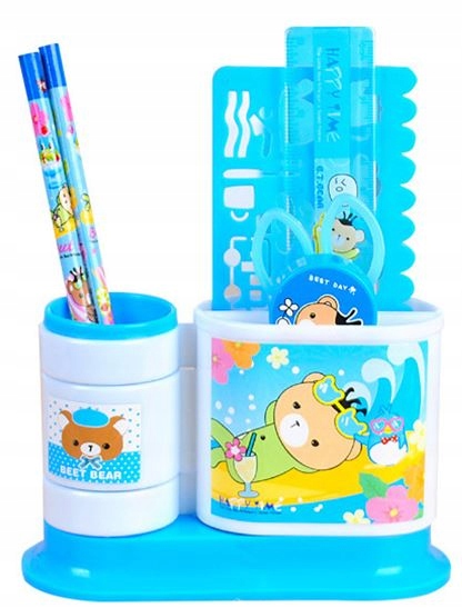 Organizer przybornik na biurko z akcesoriami 7 el